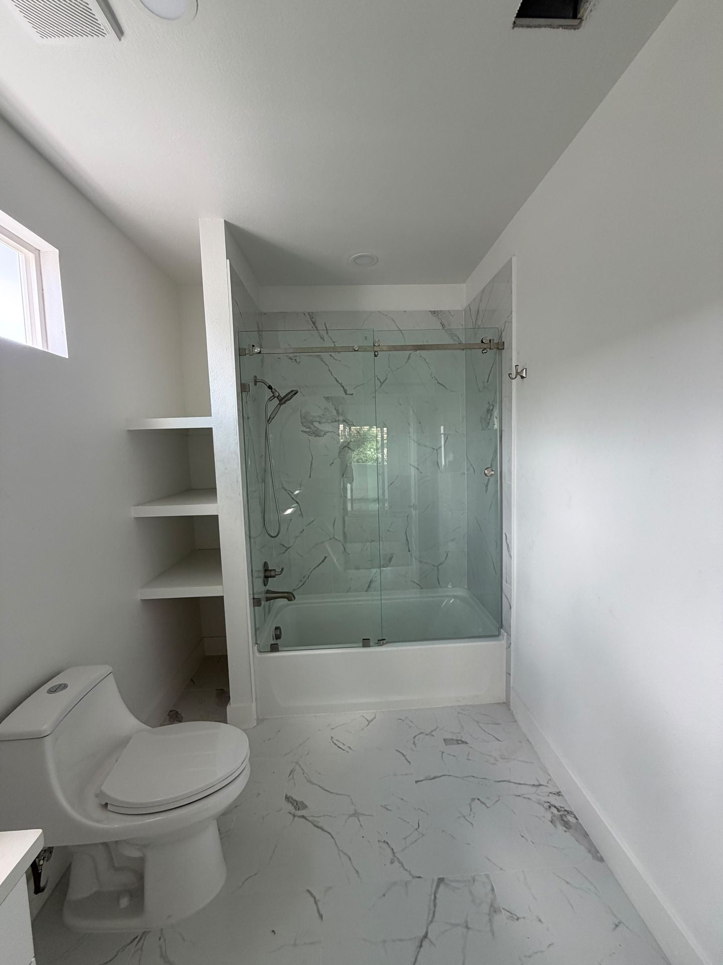 Sliding shower glass